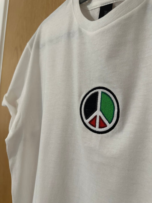 Original Peace for Palestine Embroidered T-Shirt - Aljabour Family *FREE GLOBAL SHIPPING*