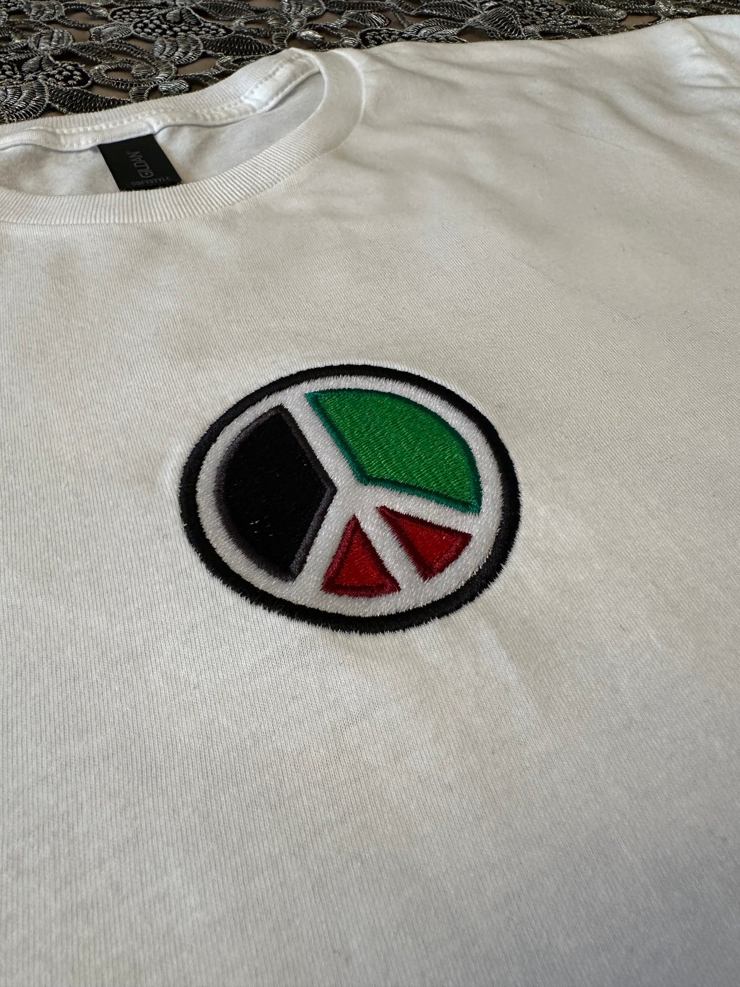 Original Peace for Palestine Embroidered T-Shirt - Aljabour Family *FREE GLOBAL SHIPPING*