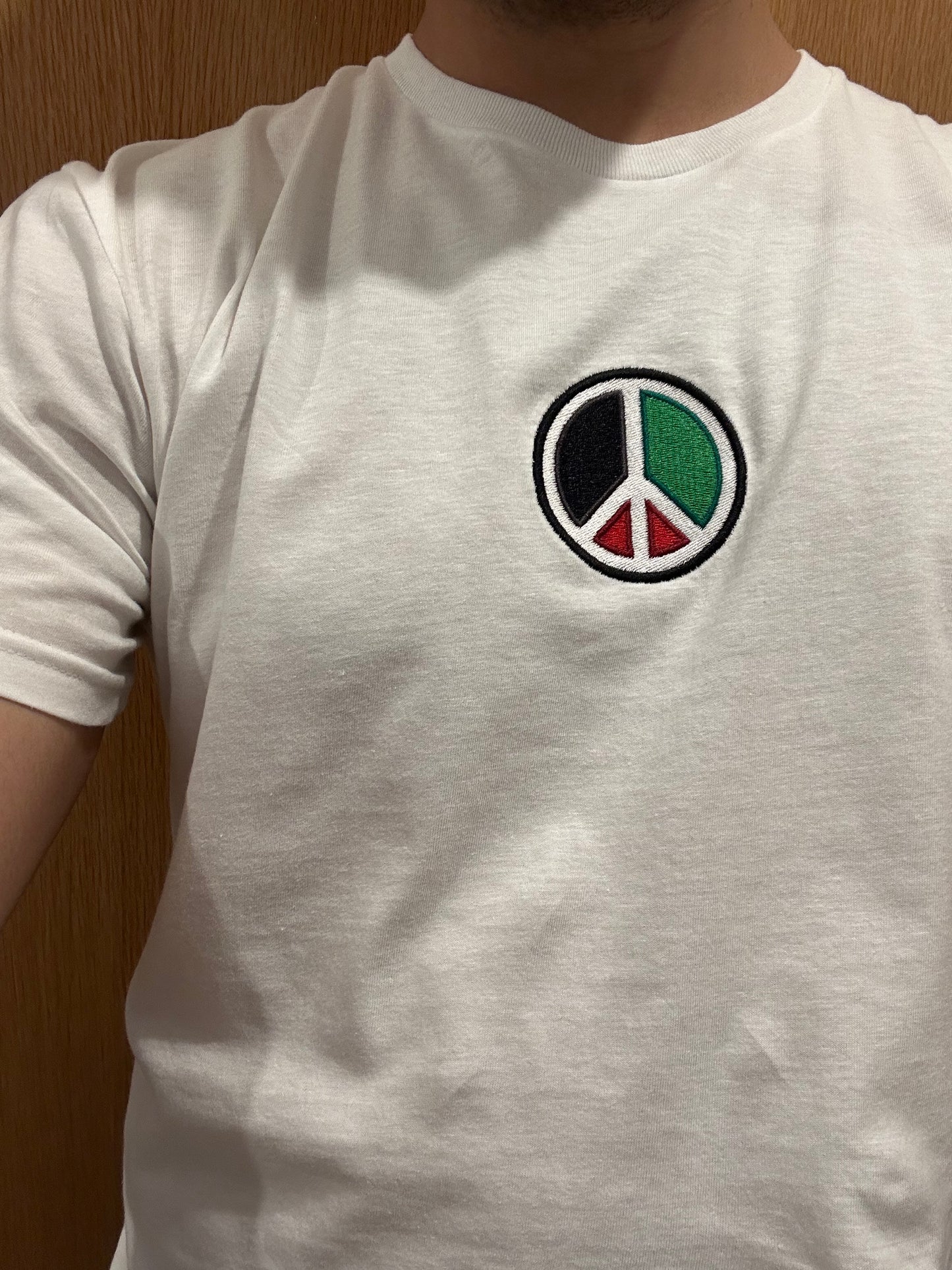 Original Peace for Palestine Embroidered T-Shirt - Aljabour Family *FREE GLOBAL SHIPPING*